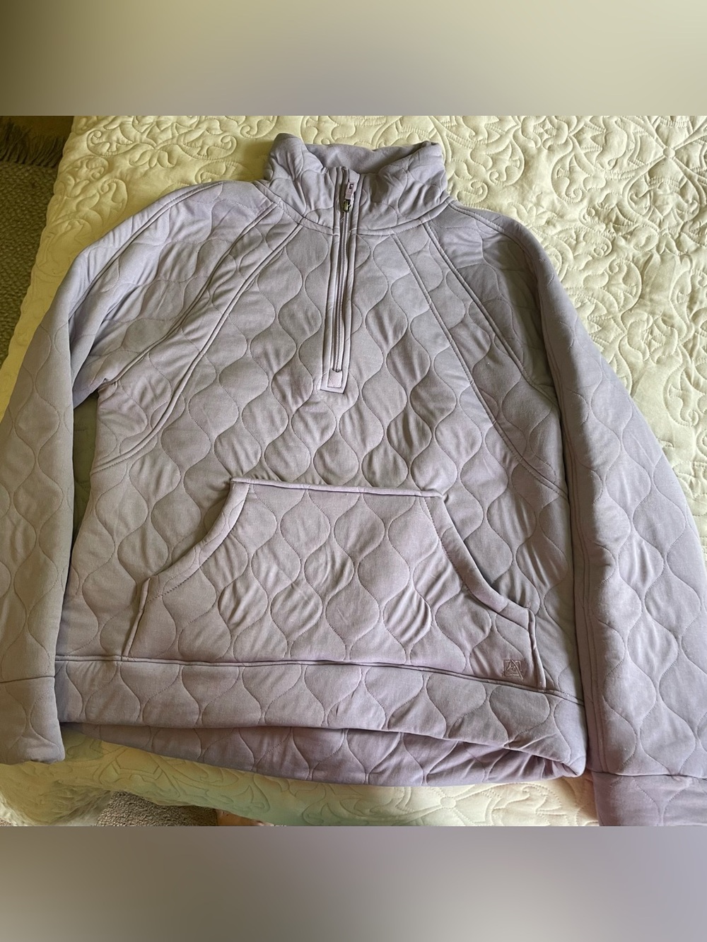 Avalanche Quilted Half-Zip Pullover Jacket in Light Lavender